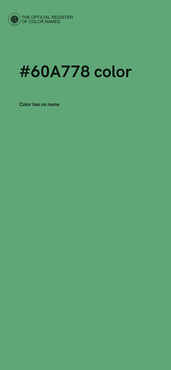 #60A778 color image