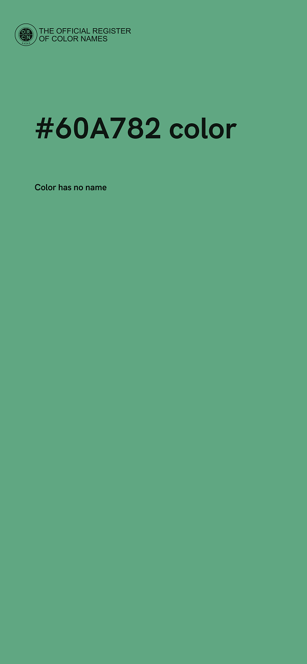 #60A782 color image