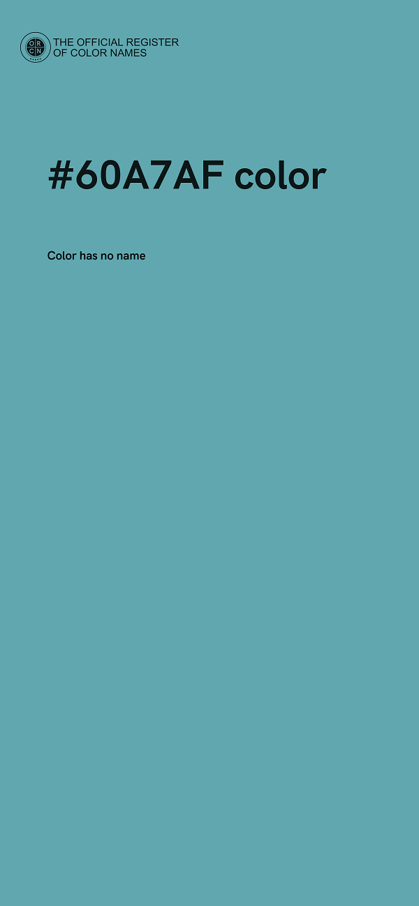 #60A7AF color image