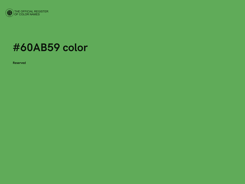 #60AB59 color image