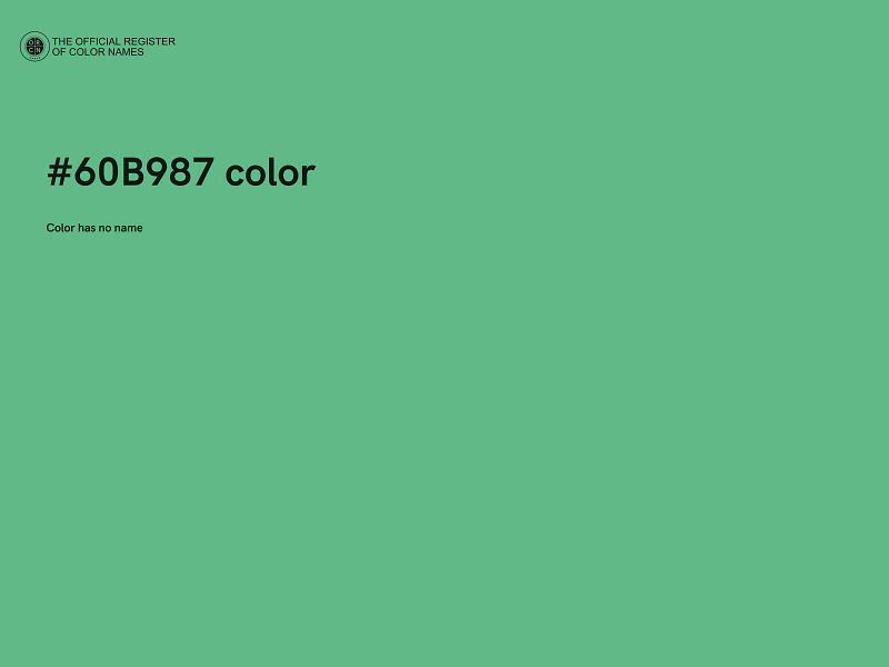 #60B987 color image