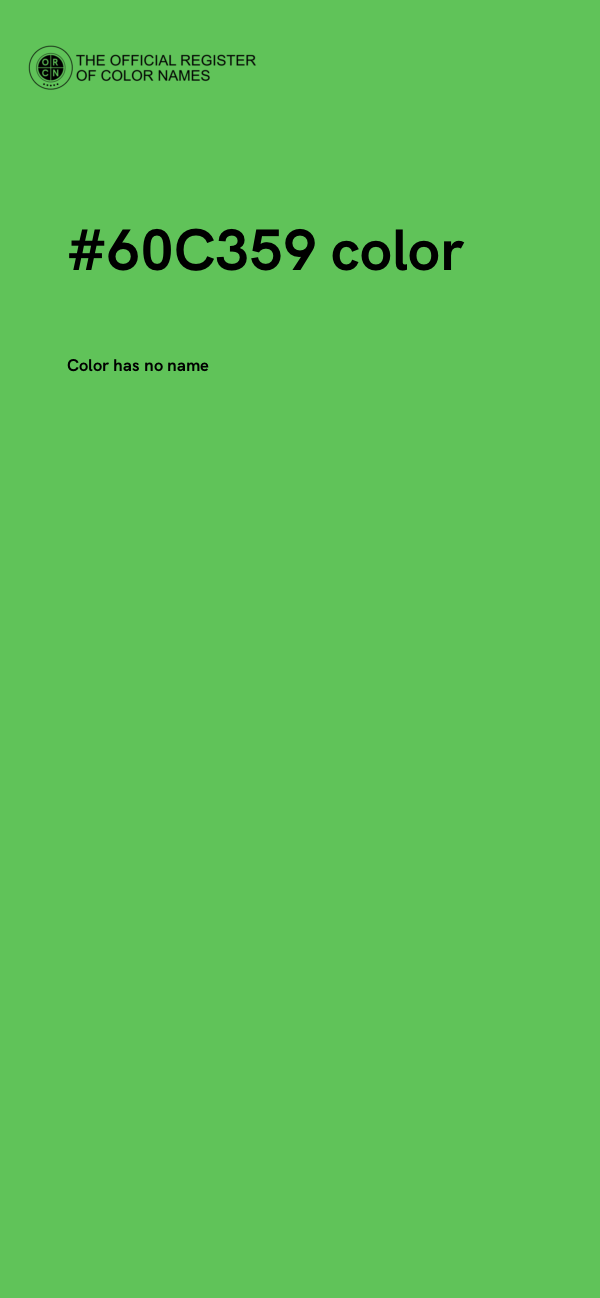 #60C359 color image