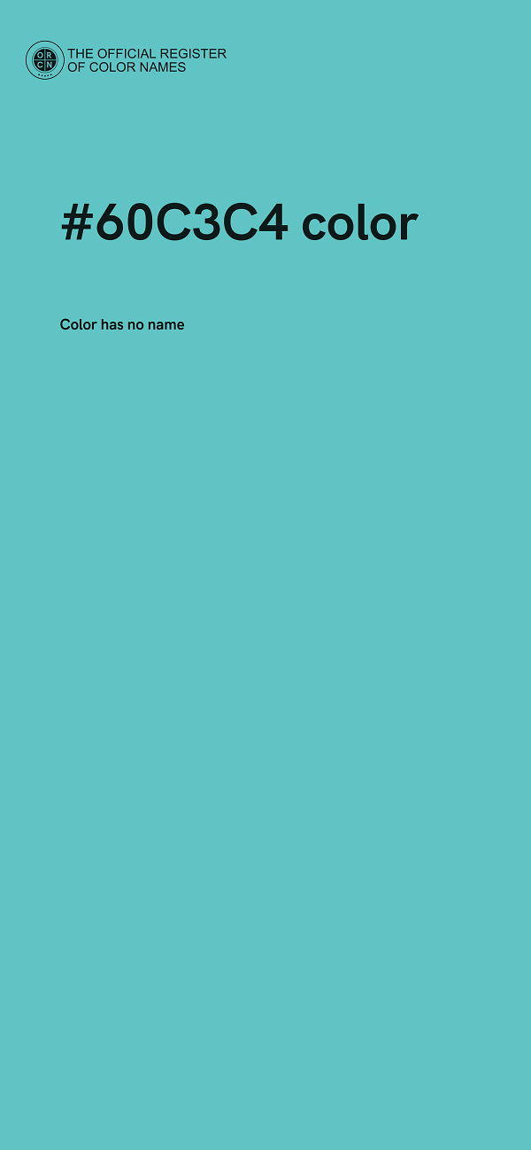 #60C3C4 color image