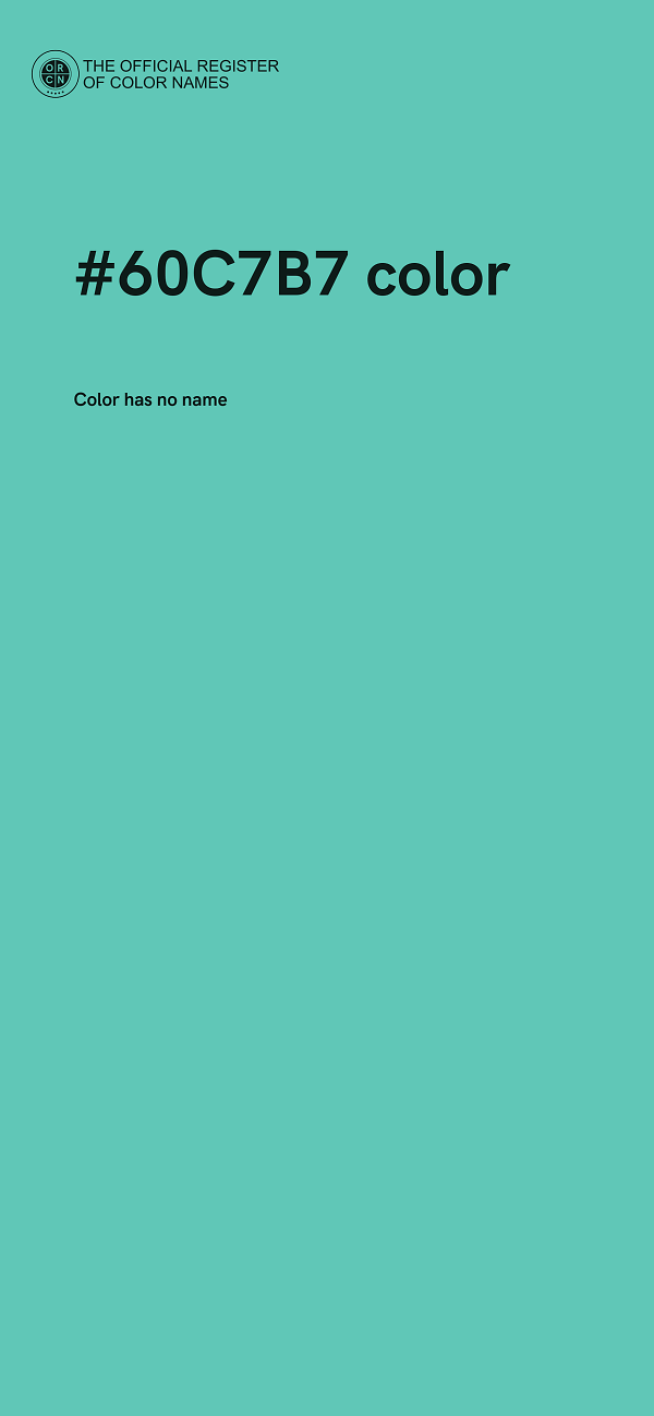 #60C7B7 color image