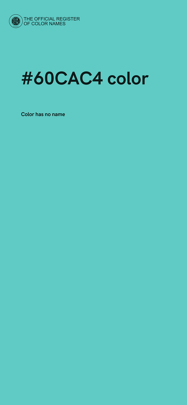 #60CAC4 color image
