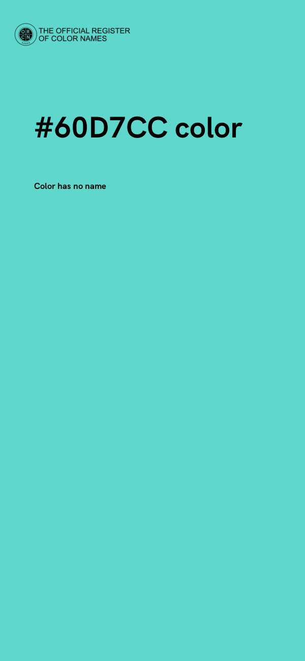 #60D7CC color image