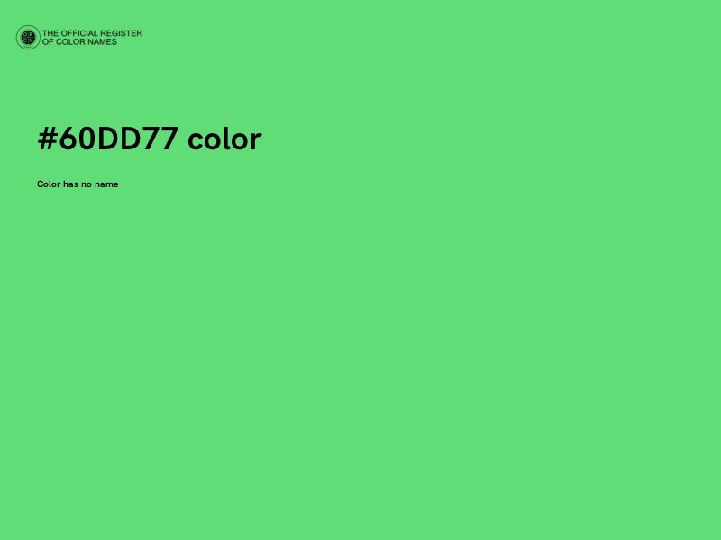 #60DD77 color image