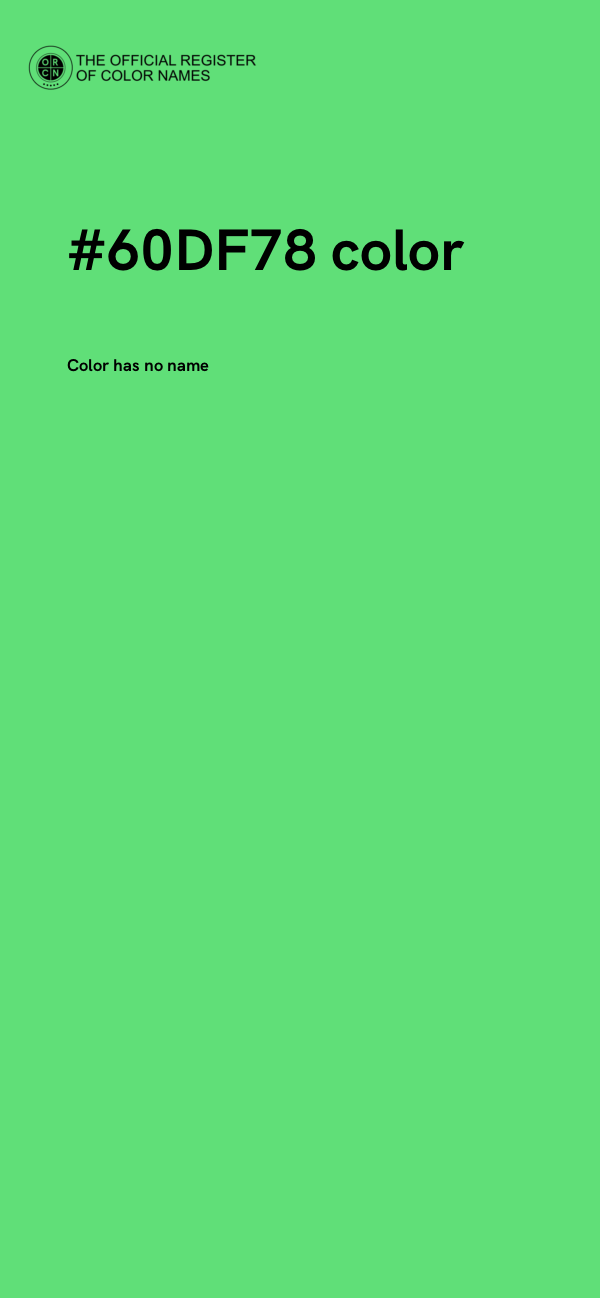 #60DF78 color image