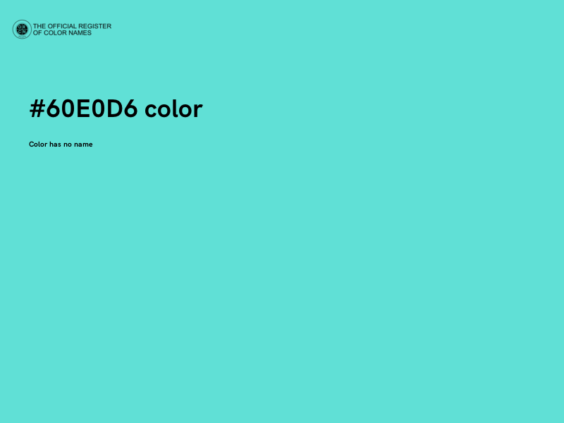 #60E0D6 color image