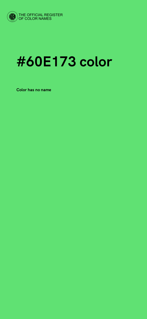 #60E173 color image