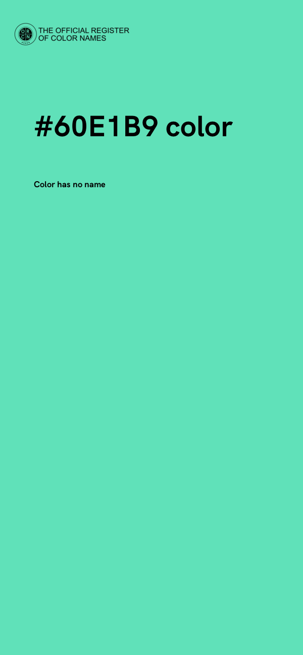 #60E1B9 color image