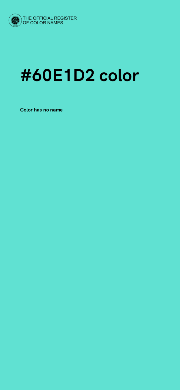 #60E1D2 color image