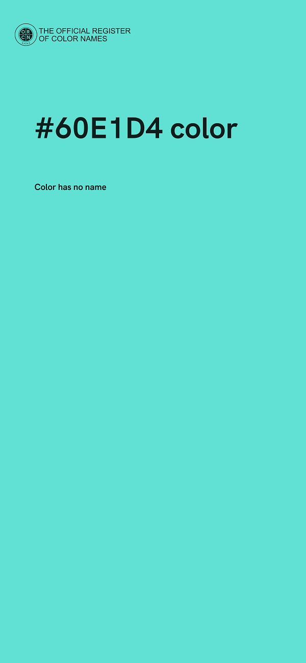 #60E1D4 color image
