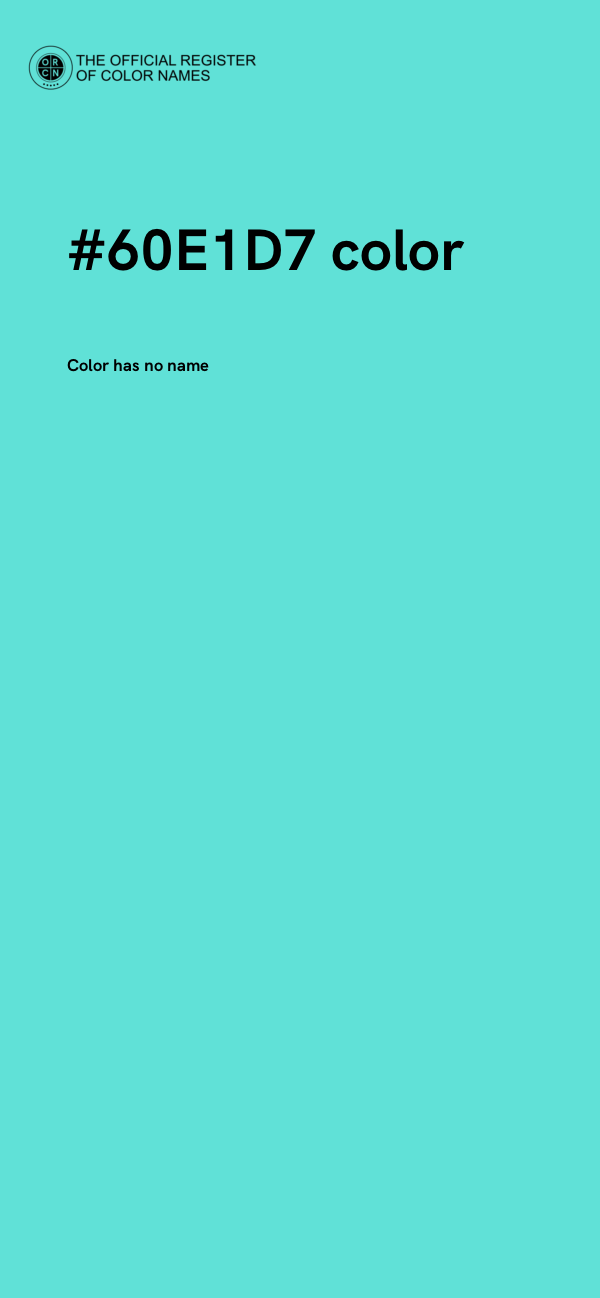 #60E1D7 color image