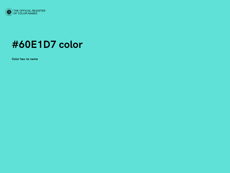 #60E1D7 color image