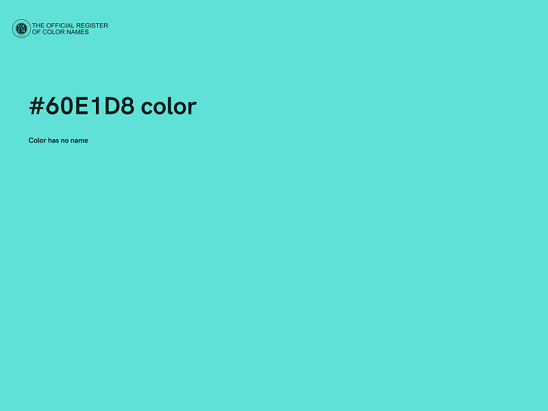 #60E1D8 color image