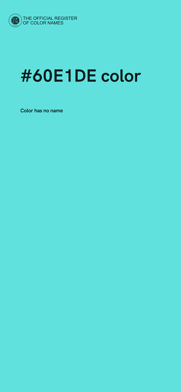 #60E1DE color image