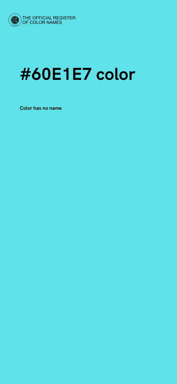 #60E1E7 color image