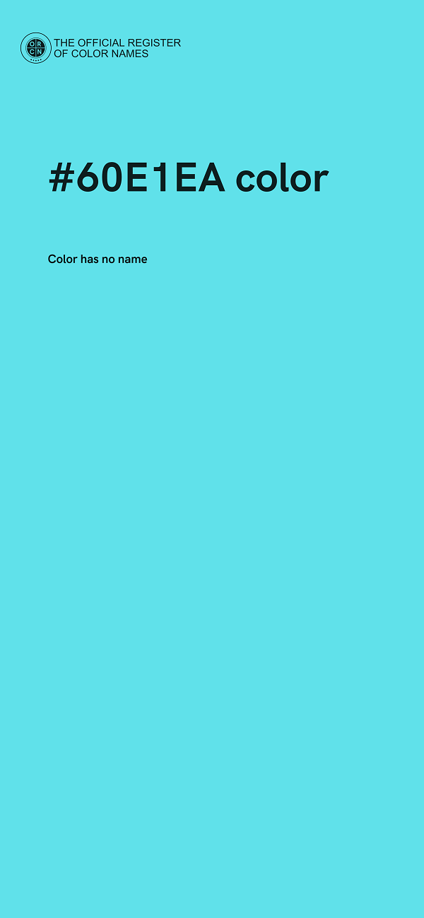 #60E1EA color image