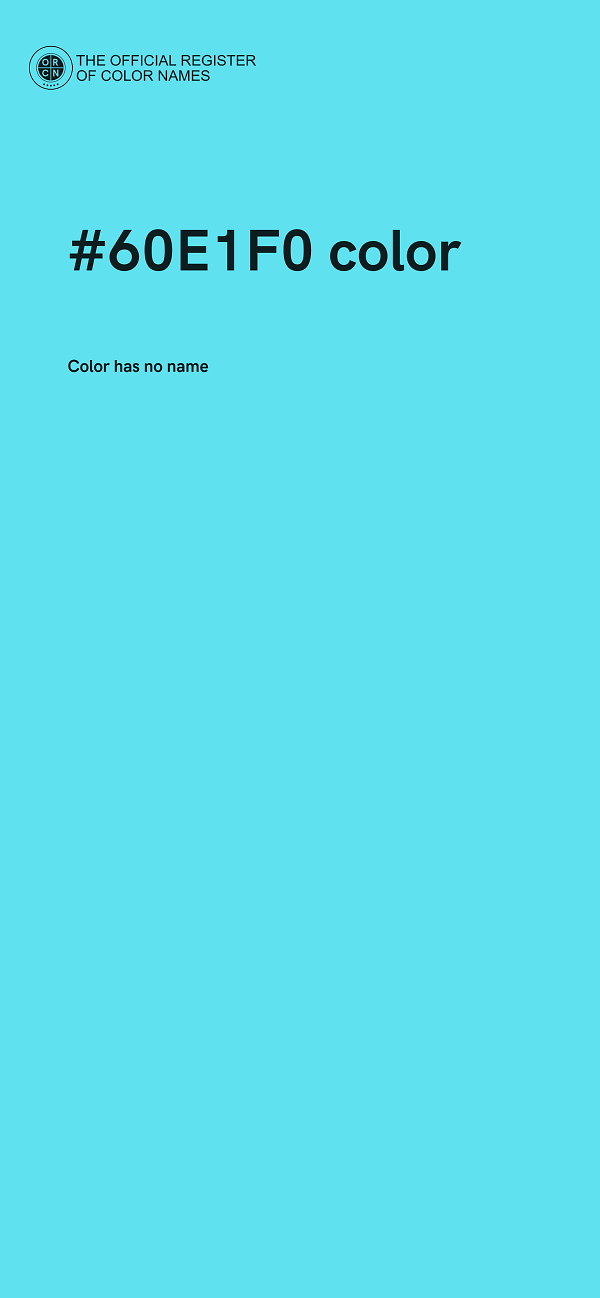 #60E1F0 color image