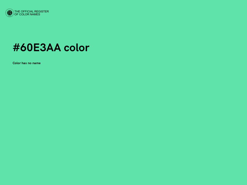 #60E3AA color image