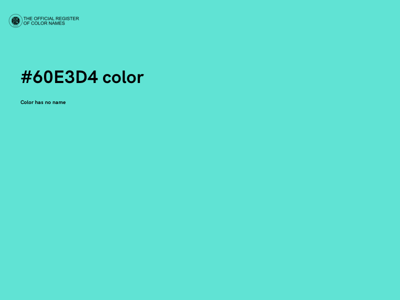 #60E3D4 color image