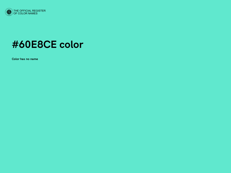 #60E8CE color image