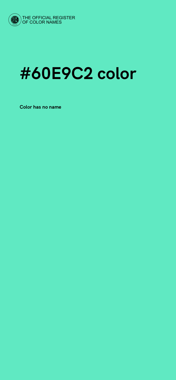 #60E9C2 color image