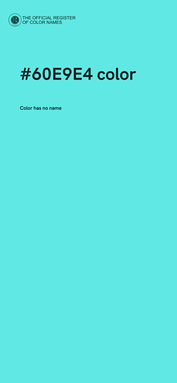 #60E9E4 color image