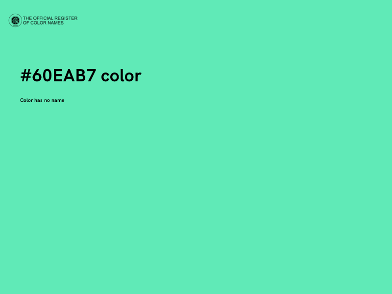 #60EAB7 color image