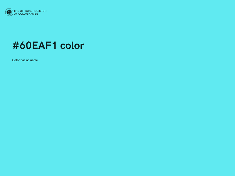 #60EAF1 color image