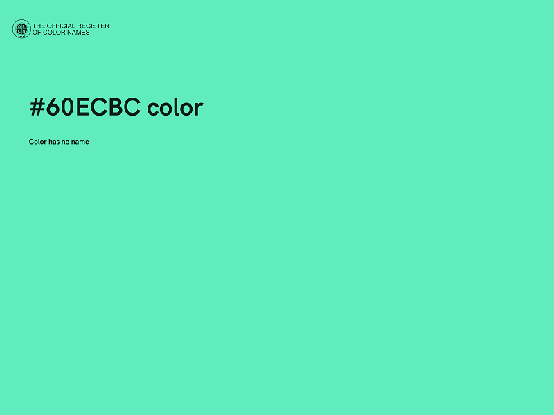#60ECBC color image