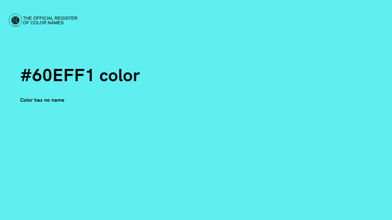 #60EFF1 color image