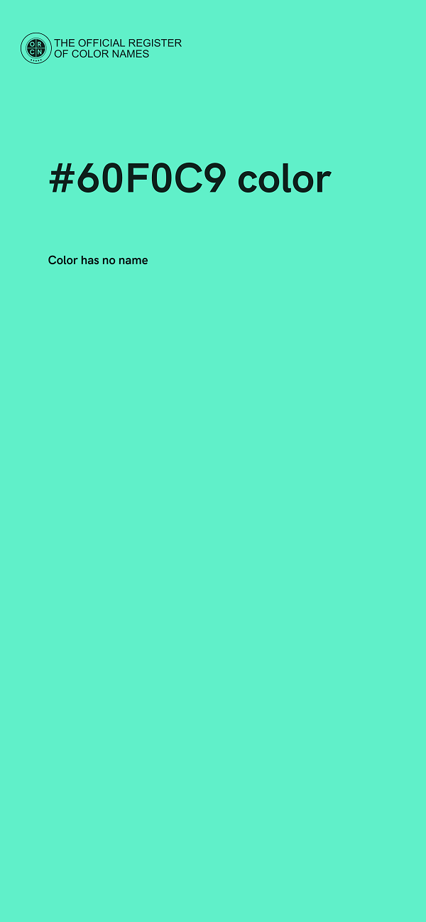 #60F0C9 color image