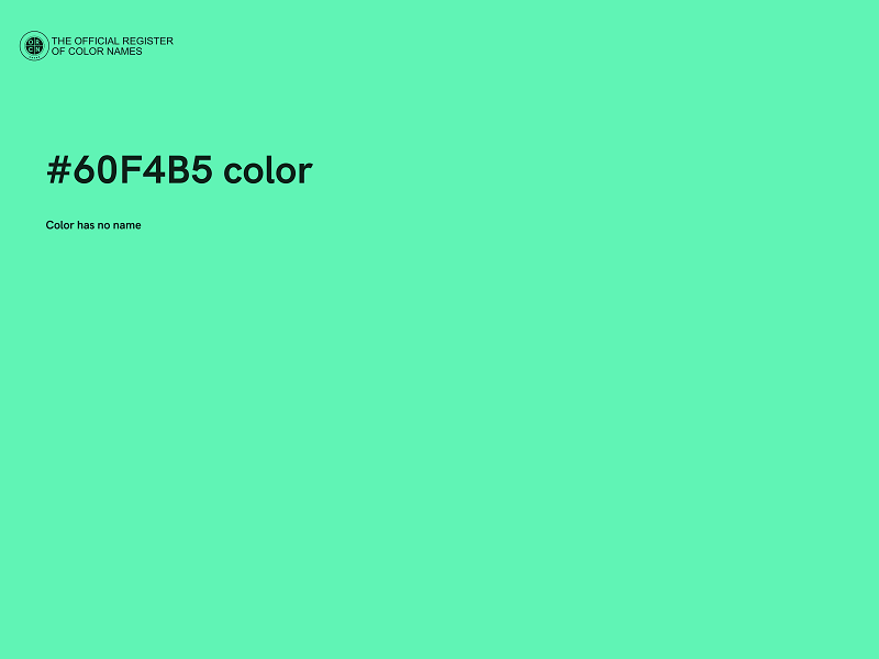 #60F4B5 color image
