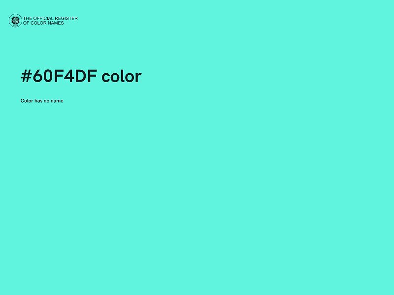 #60F4DF color image