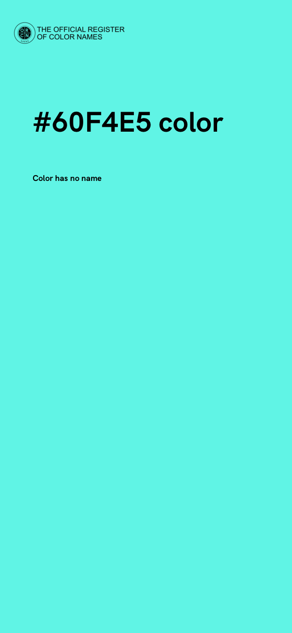 #60F4E5 color image
