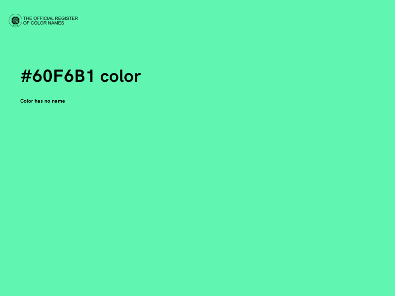 #60F6B1 color image
