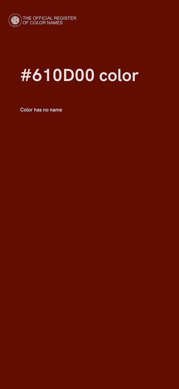 #610D00 color image