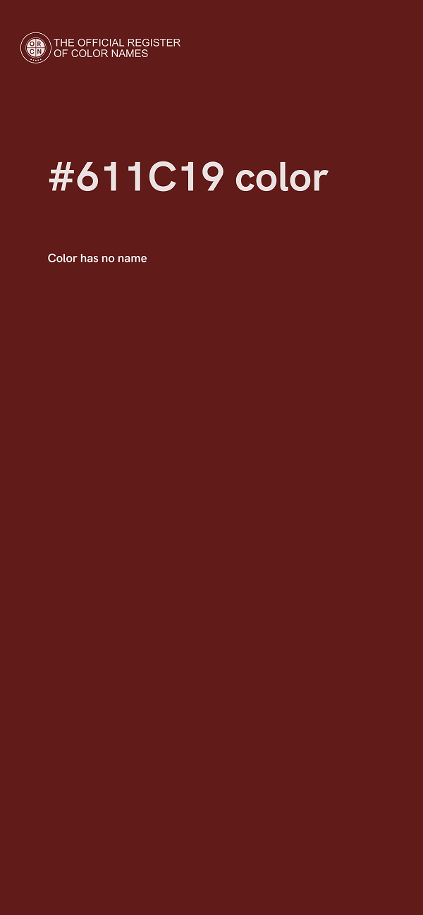 #611C19 color image