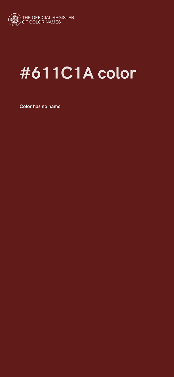 #611C1A color image