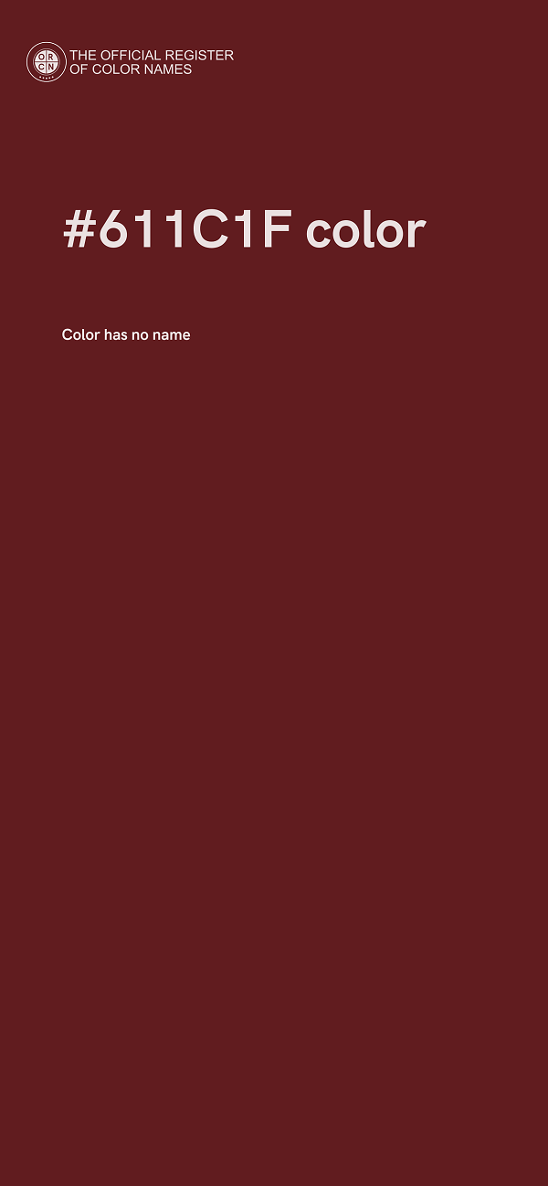 #611C1F color image
