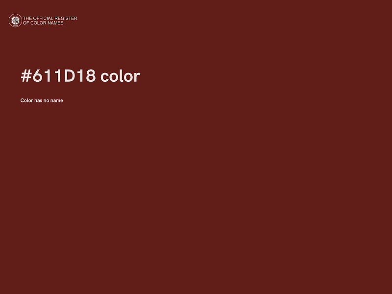 #611D18 color image