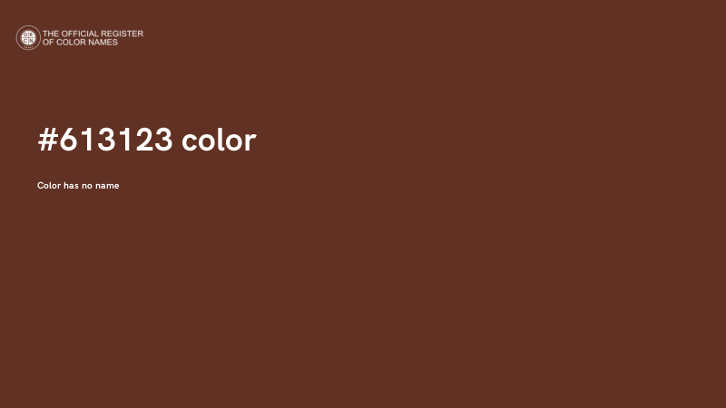 #613123 color image