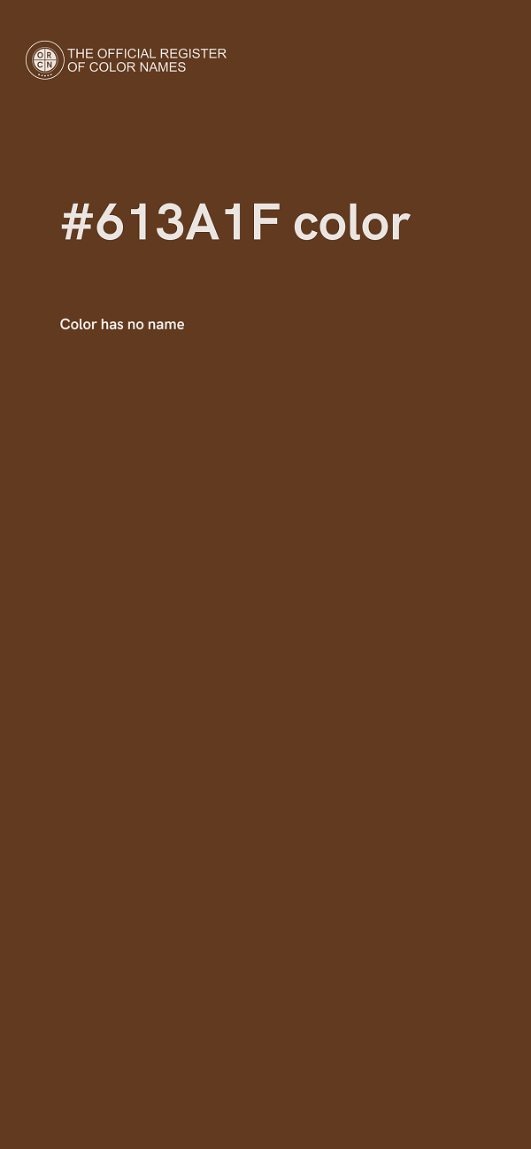 #613A1F color image