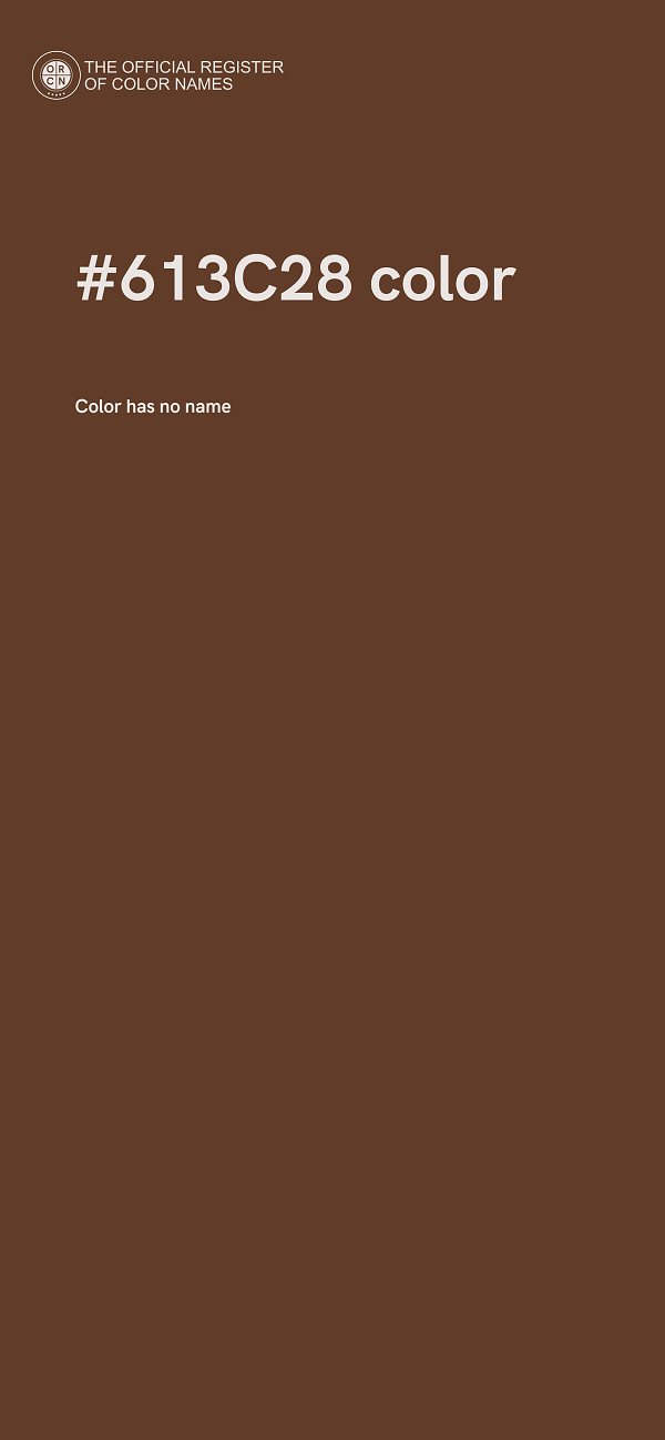 #613C28 color image