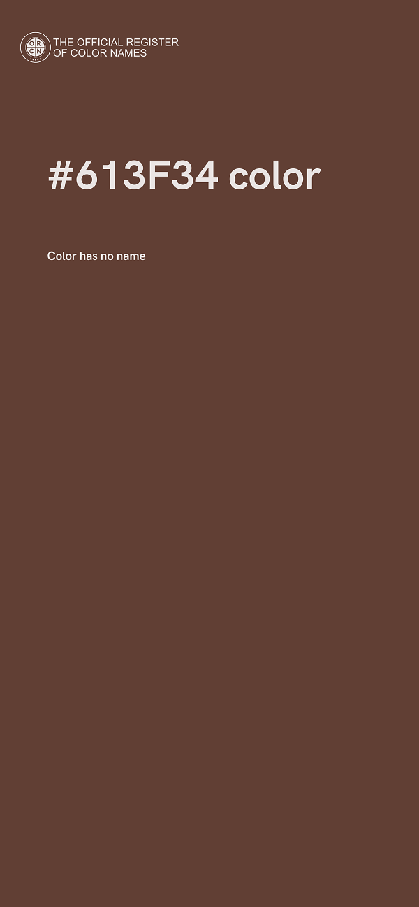 #613F34 color image