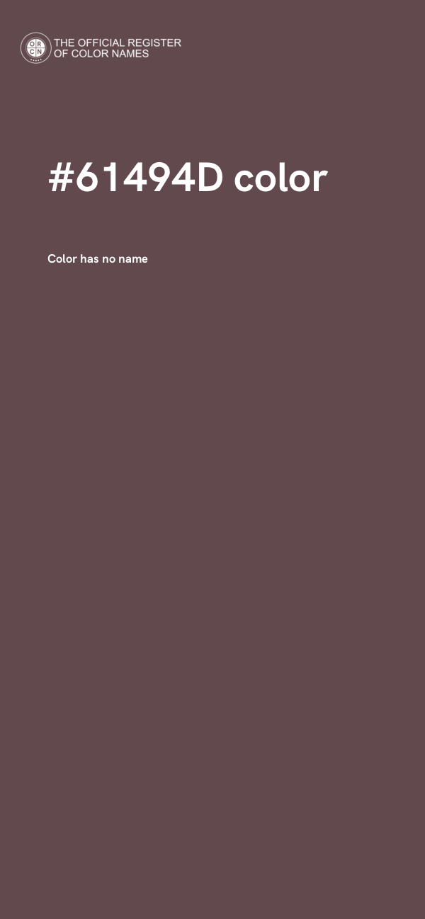 #61494D color image