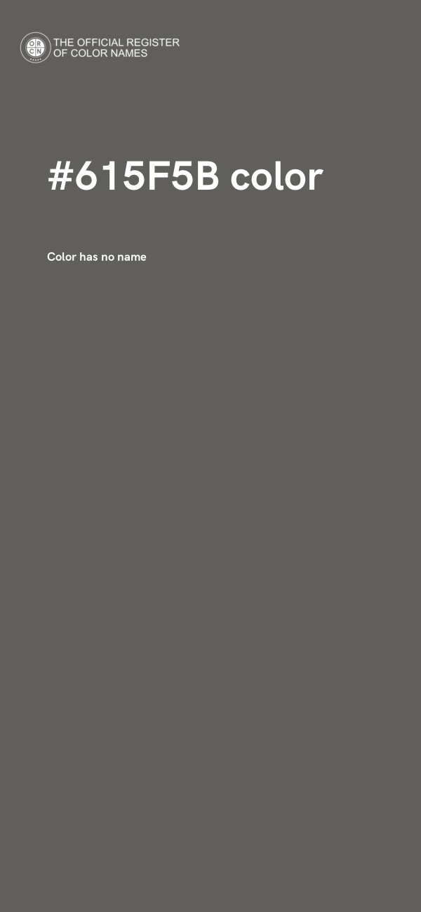 #615F5B color image
