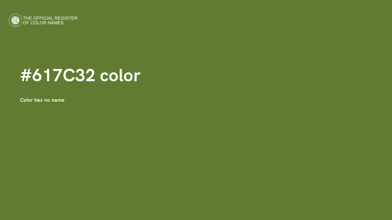 #617C32 color image